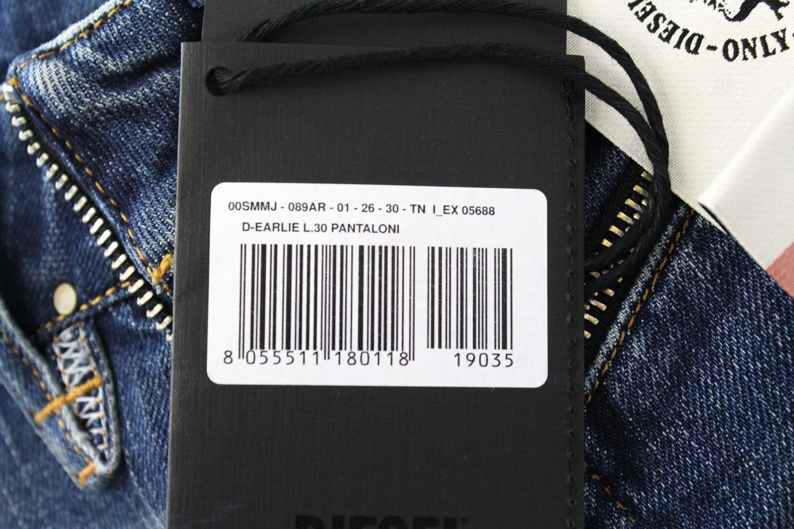 DIESEL D-Earlie 089AR W26/L30 Women Jeans High Waisted Slim Distressed Zip-Fly