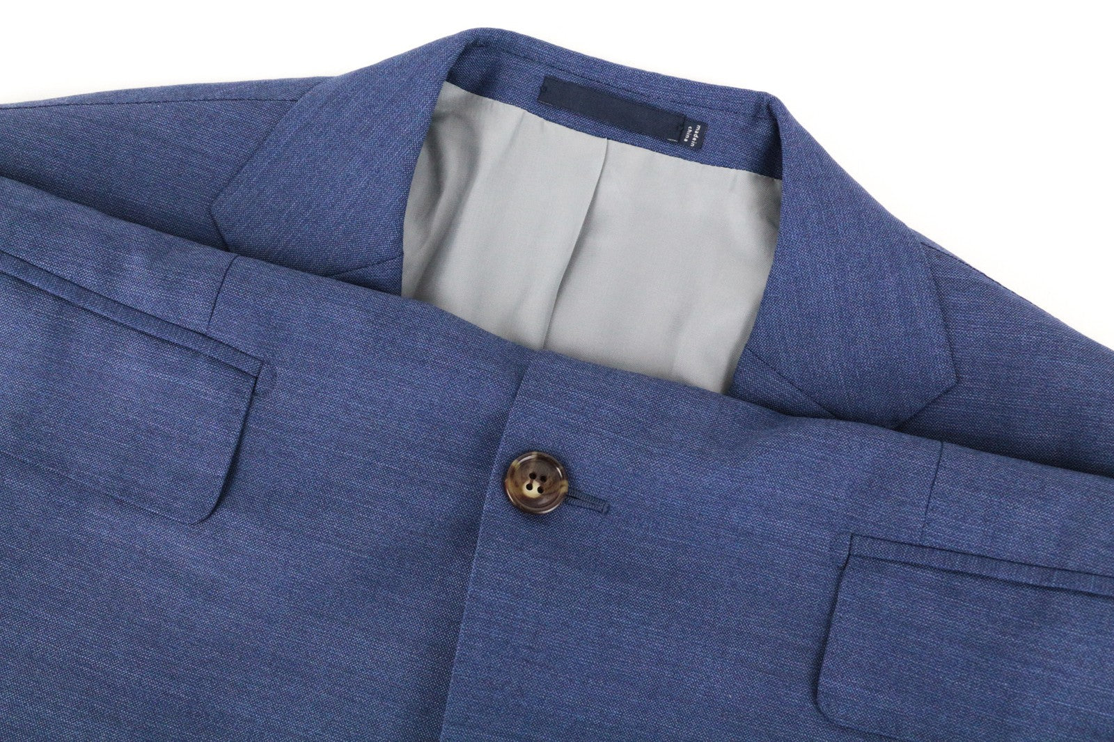 SUITSUPPLY Lazio UK42L vyriškas švarkas, mėlynas melanžas, grynos vilnos, S110s, plonas, klasikinis 