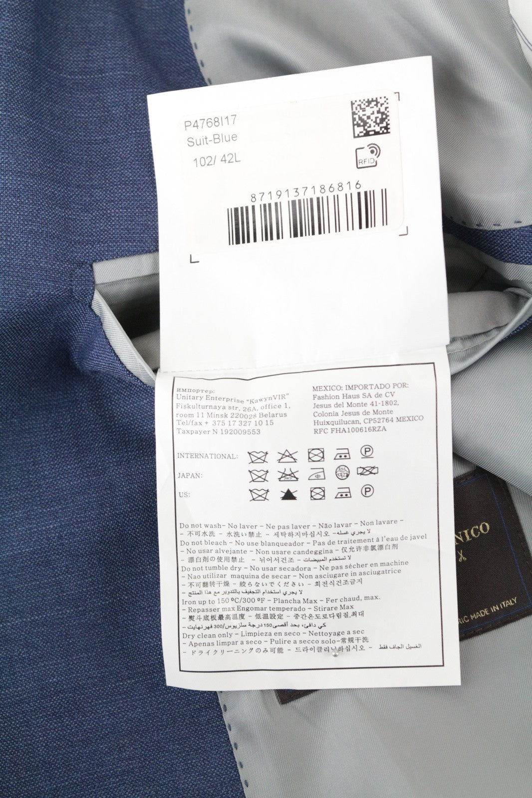 SUITSUPPLY Lazio UK42L vyriškas švarkas, mėlynas melanžas, grynos vilnos, S110s, plonas, klasikinis 