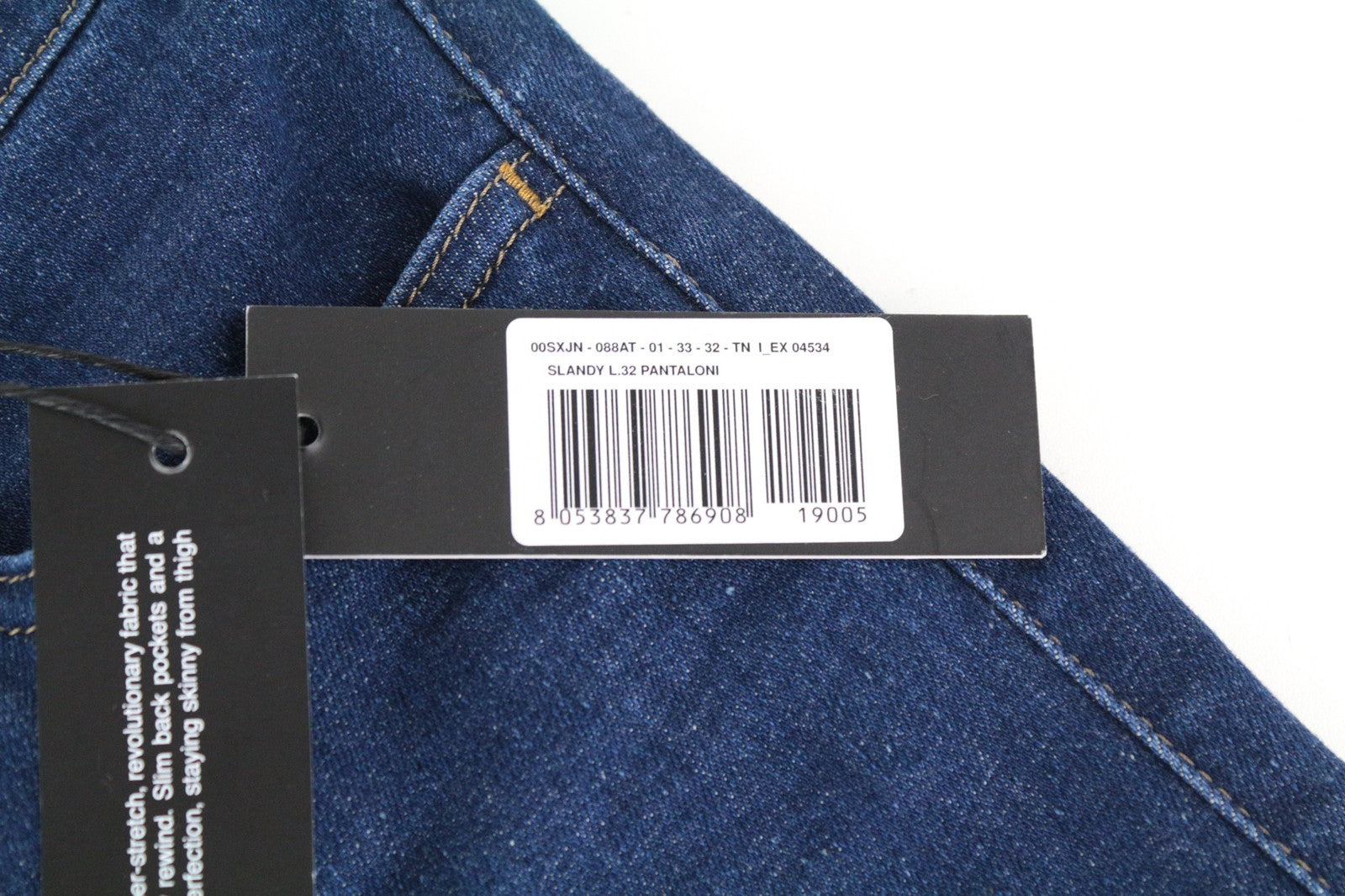 DIESEL Slandy 088AT W33/L32 Women Jeans Strecth Distress Super Slim Skinny Blue