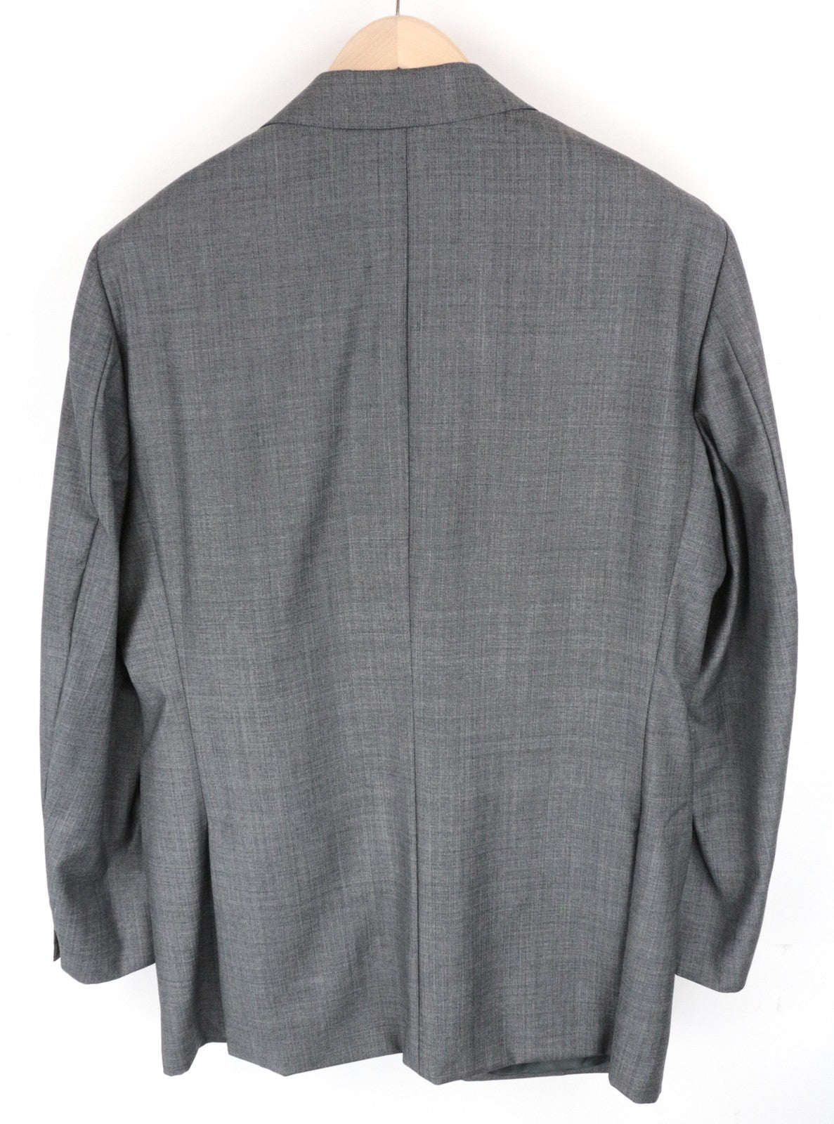 SUITSUPPLY Lazio UK44R Men Blazer Grey Mélange Pure Wool Slim Sharkskin Print