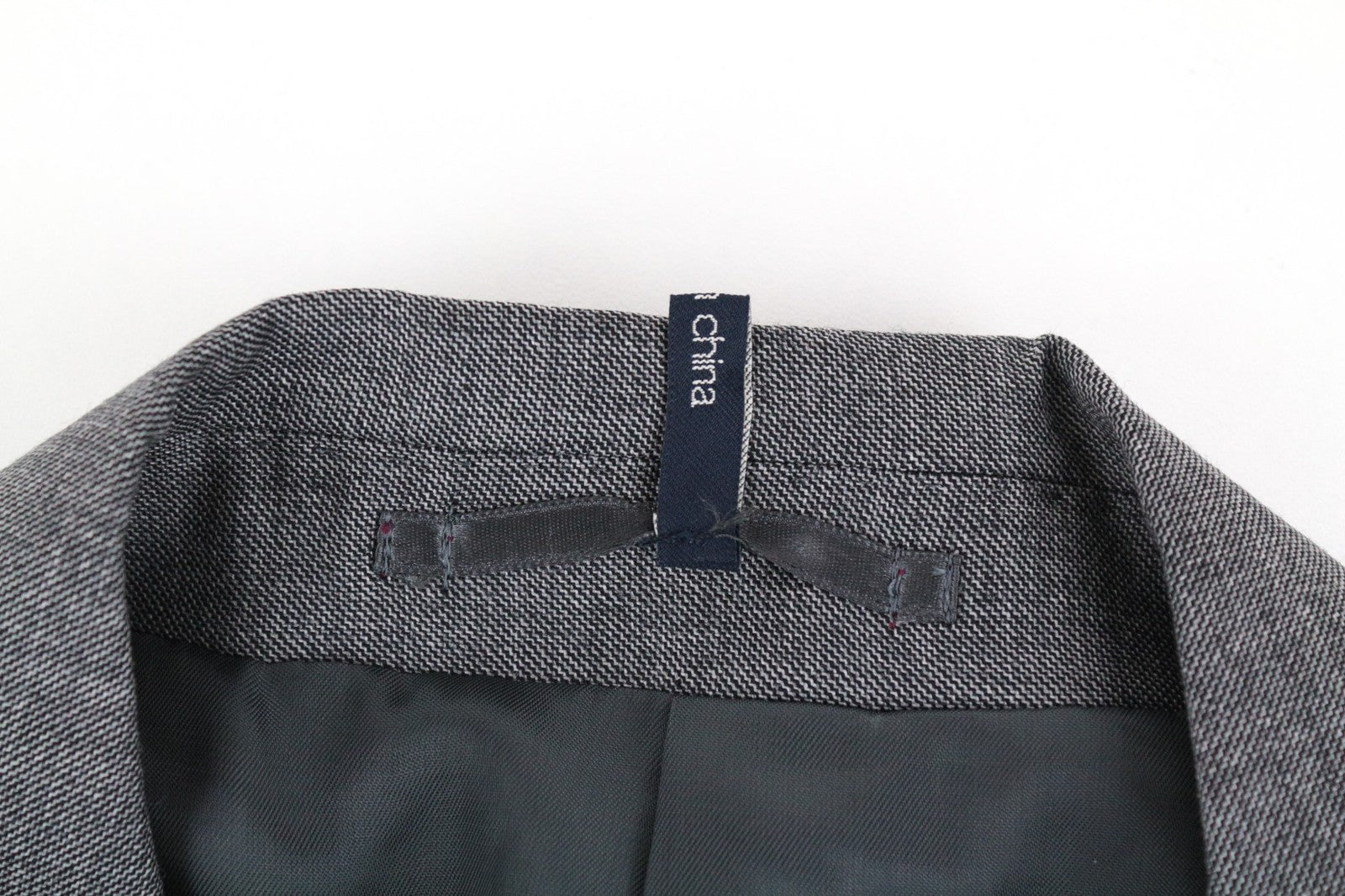 SUITSUPPLY Lazio UK44R Men Blazer Grey Mélange Pure Wool Slim Sharkskin Print