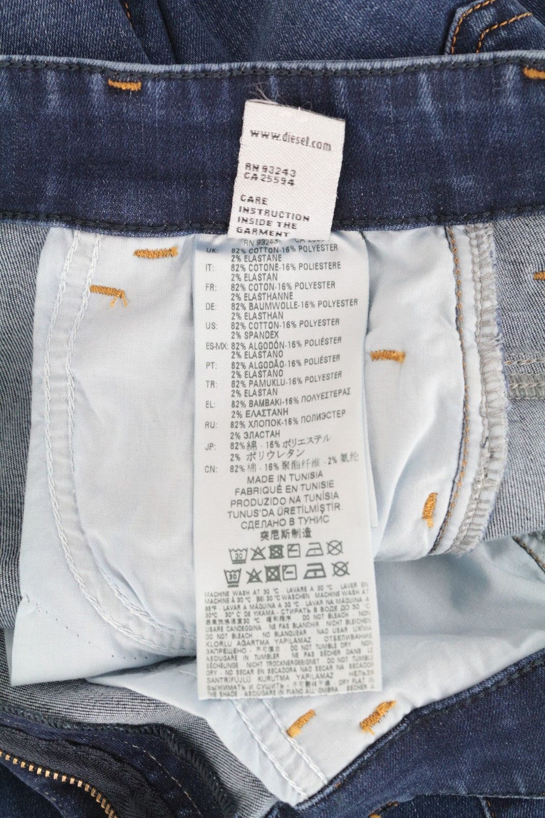 DIESEL Slandy-High 089AJ W25/L32 Women Jeans Blue Super Stretch Super Skinny