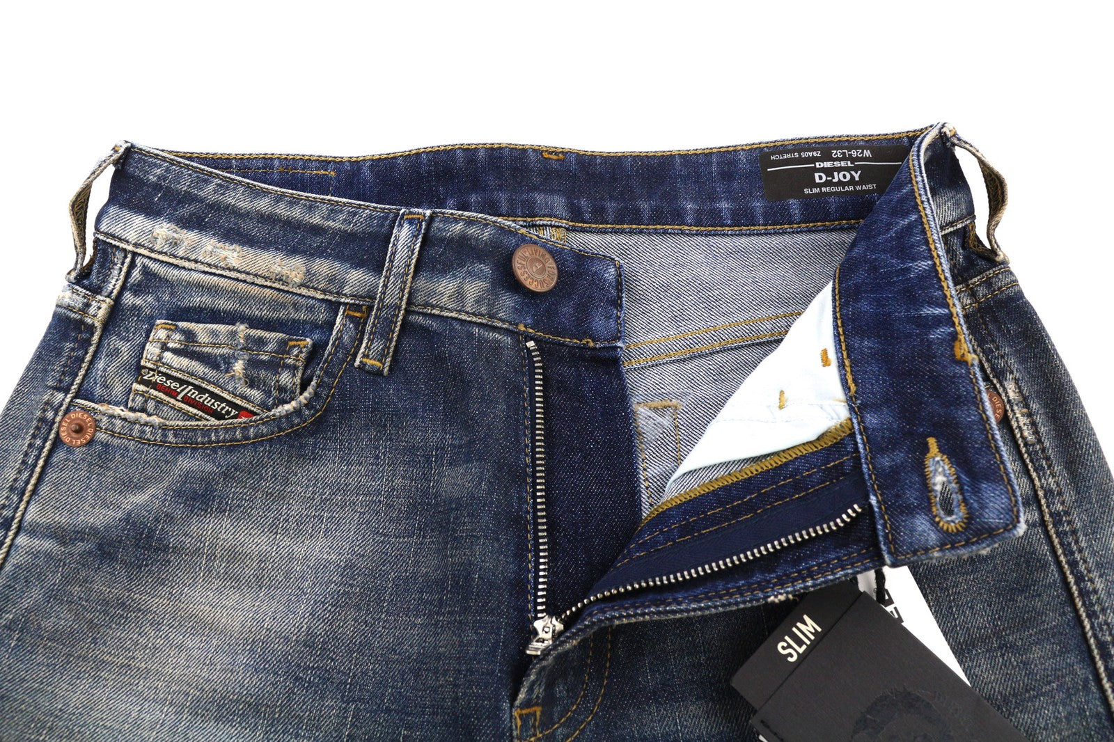 DIESEL D-Joy Z9A05 Womens Jeans W26/L32 Blue Washed Slim Regular Waist Stretch