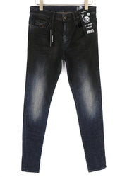 DIESEL D-Amny 069QM vyriški džinsai W32/L32 tamsiai skalbti aptempti tamprūs užtrauktukai 