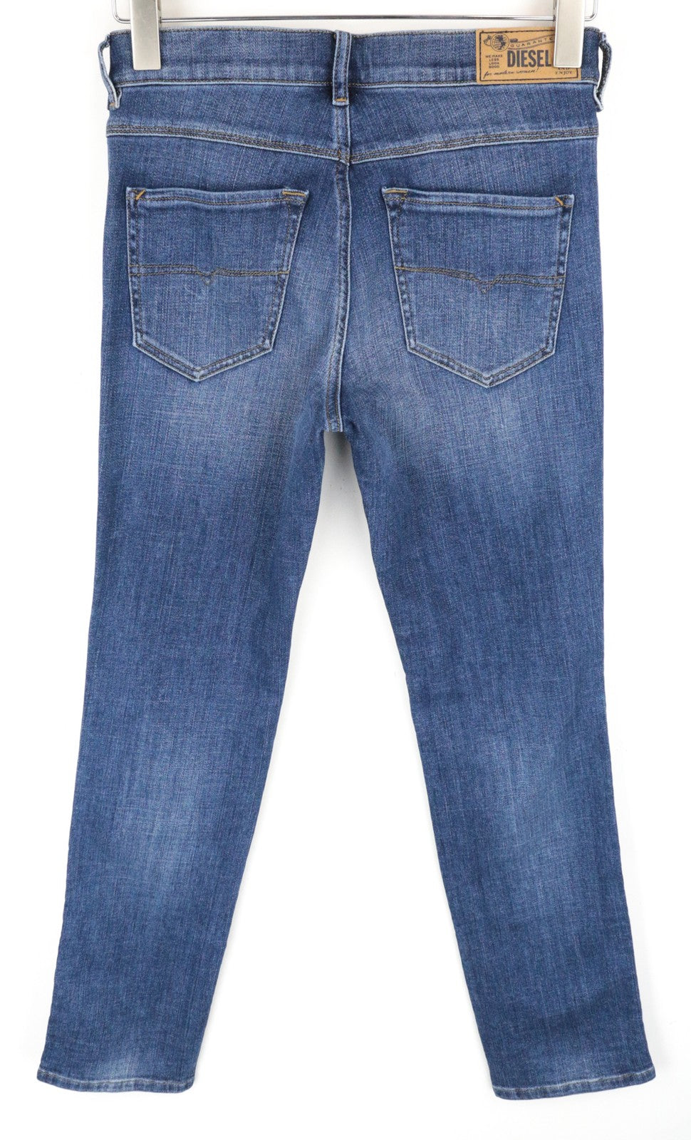 DIESEL Sandy R68MA W26/L30 Women Jeans Regular Slim Straight Stretch Mid-Blue