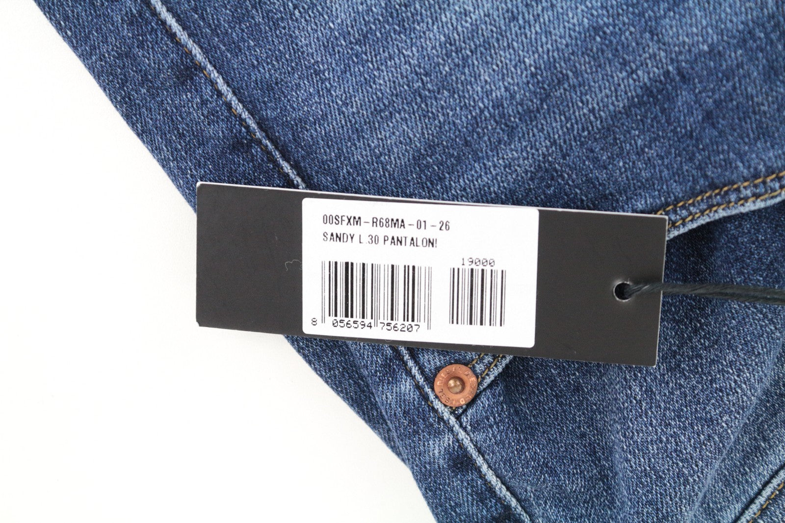 DIESEL Sandy R68MA W26/L30 Women Jeans Regular Slim Straight Stretch Mid-Blue