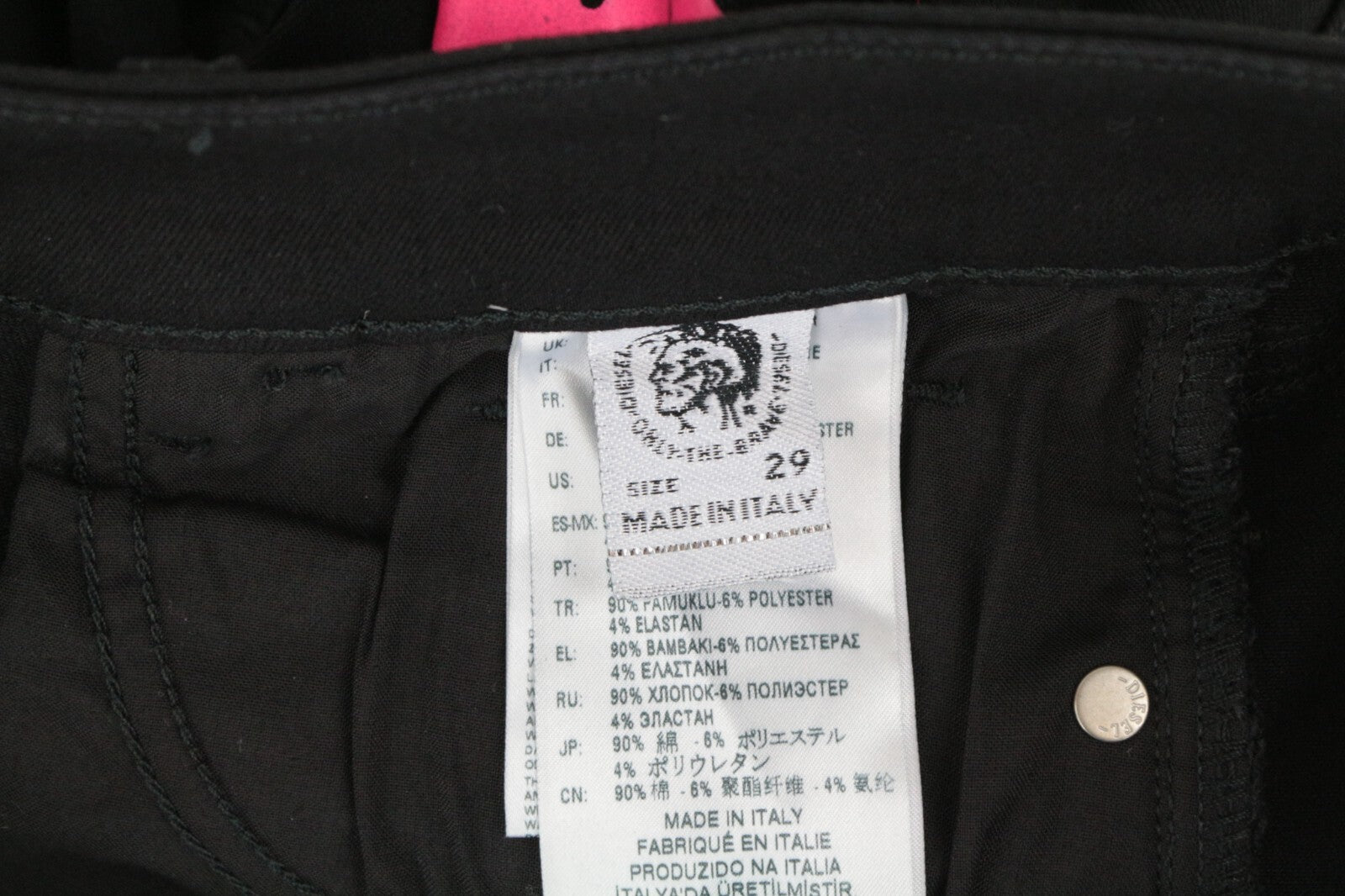 DIESEL Slandy-SP5 069KX W29/L32 Women Jeans Stretch Super Skinny Zipped Black