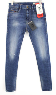 DIESEL D-Amny 086AV W31/L32 vyriški tamprūs džinsai su užtrauktuku, aptempti, dirbtinai sendinti 