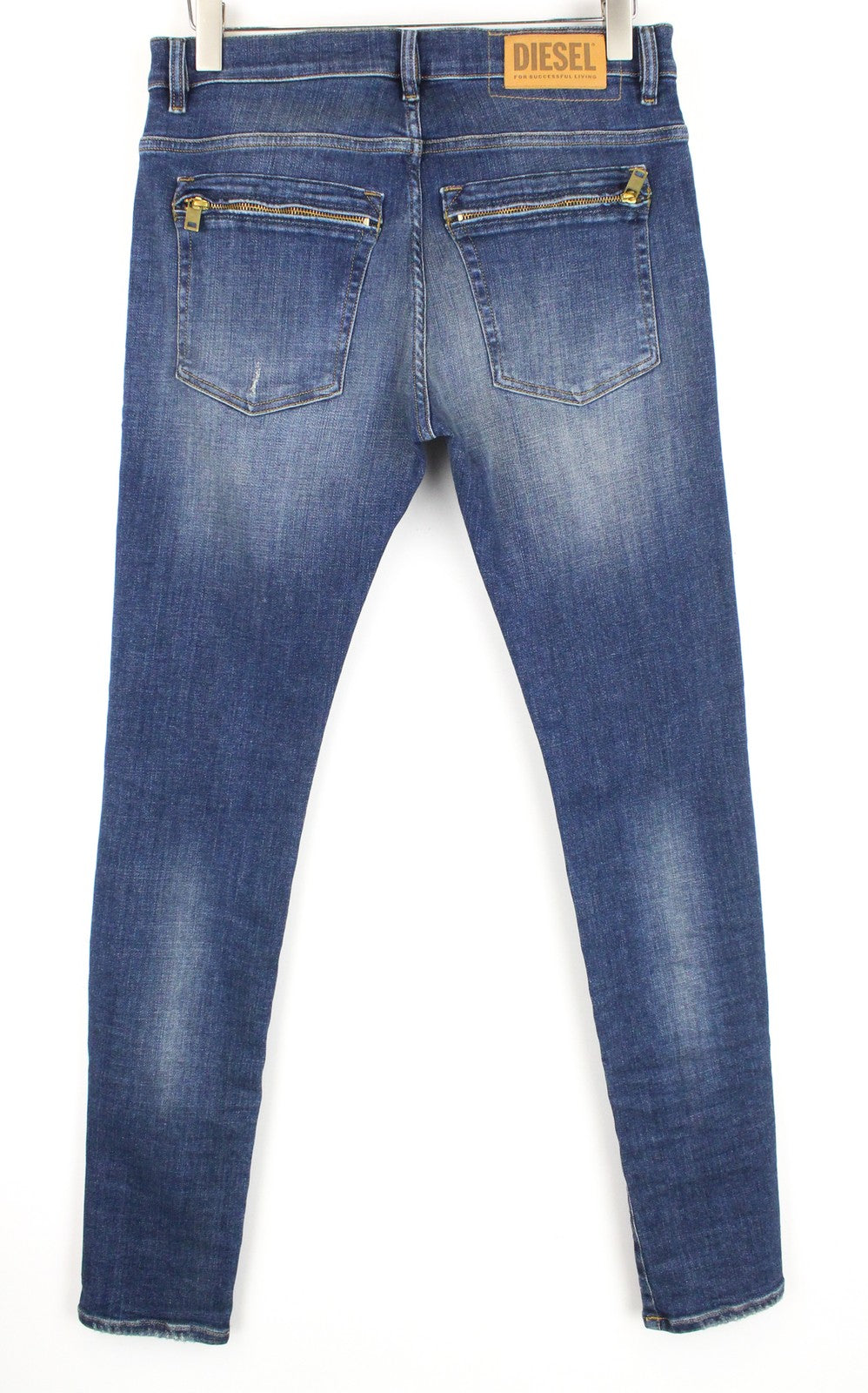 DIESEL D-Amny 086AV W31/L32 vyriški tamprūs džinsai su užtrauktuku, aptempti, dirbtinai sendinti 