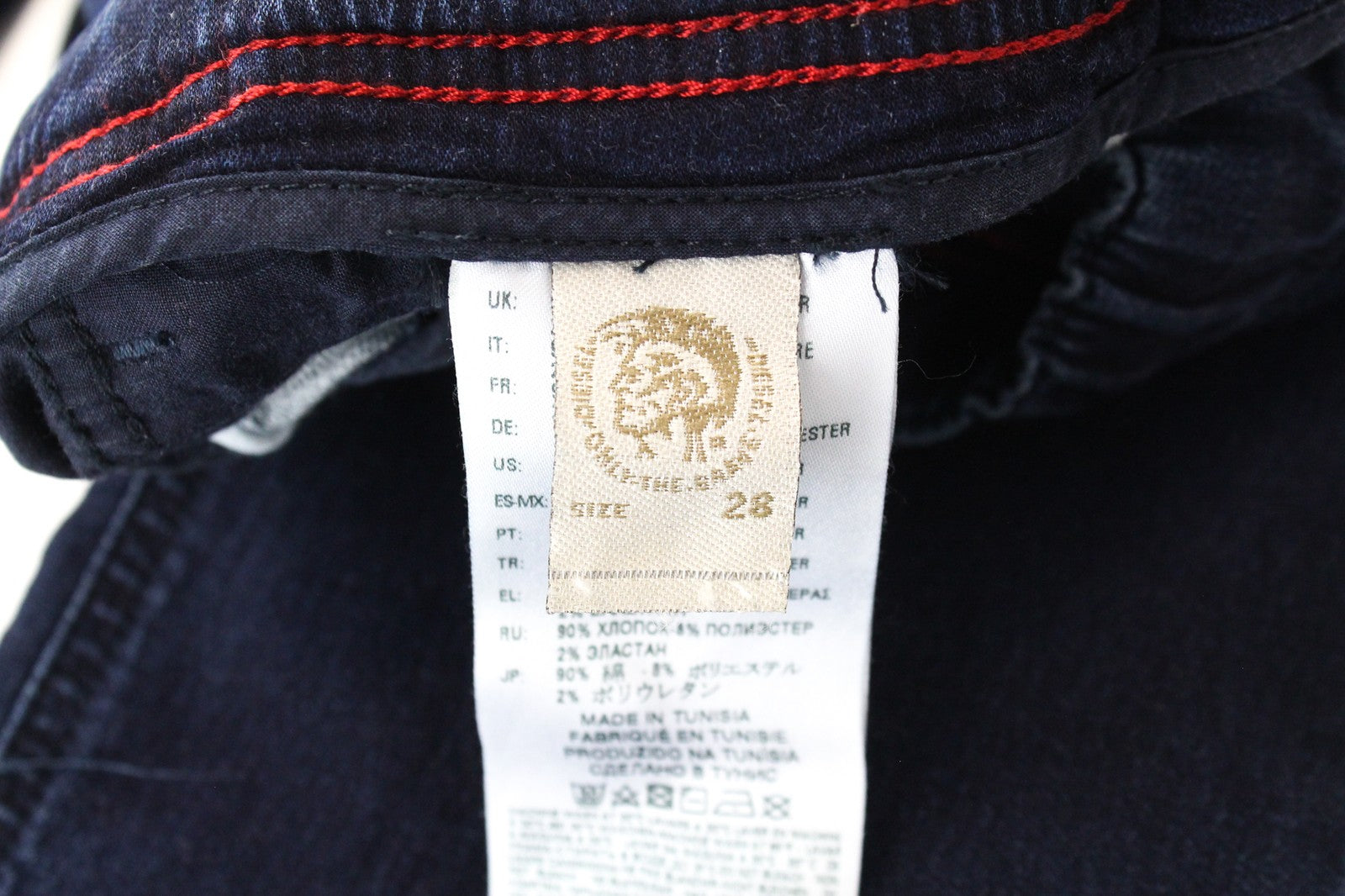 DIESEL Krooley-NE 0687D W28 Men Jeans Sweat Jogg Tapered Contrasting Blue Fade