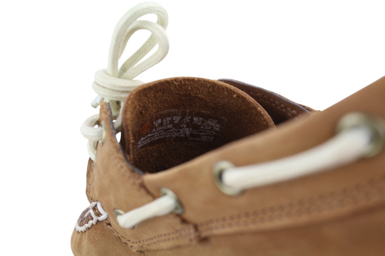 TIMBERLAND A2HEM vyriški batai EU43/43.5 rudi odiniai „Ortholite“ stiliaus mokasinai be žymių. 