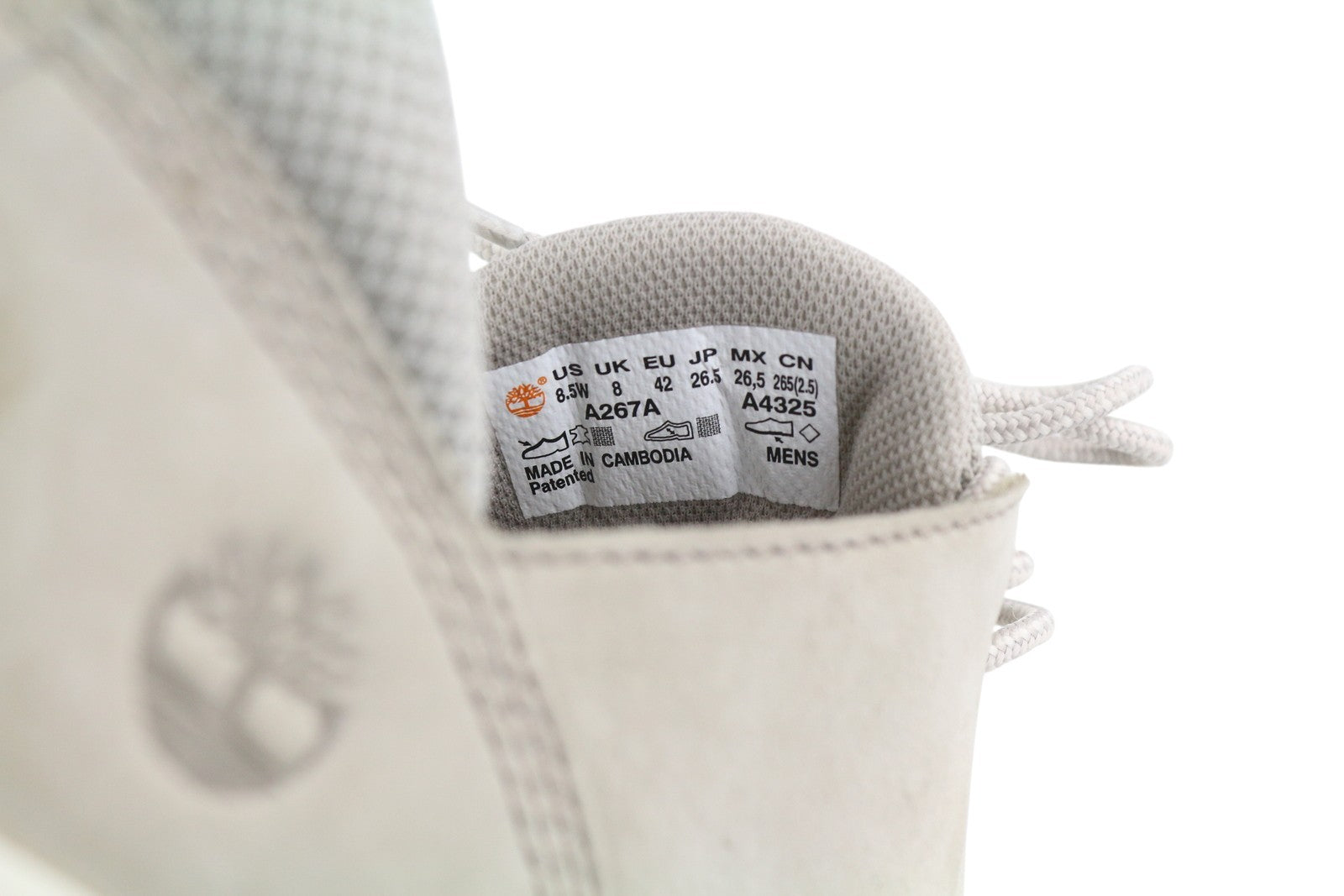 TIMBERLAND A267A vyriški sportbačiai EU42/43 pilki odiniai žemapadžiai sportbačiai su raišteliais 