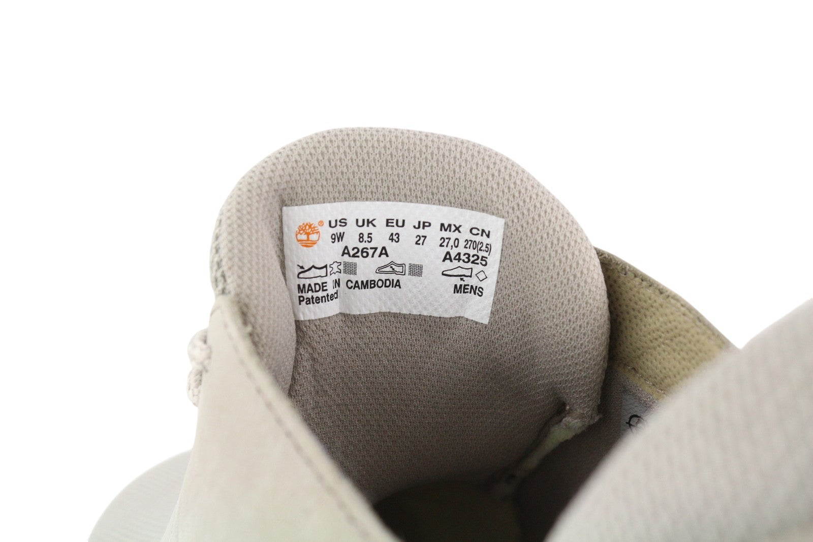 TIMBERLAND A267A vyriški sportbačiai EU42/43 pilki odiniai žemapadžiai sportbačiai su raišteliais 