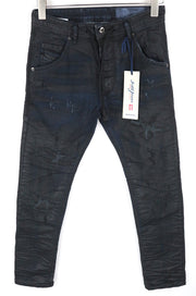 DIESEL Krooley-CB-NE 0680B W26 vyriški džinsai su gobtuvu, siaurėjantys, sportiniai, berniukams. 