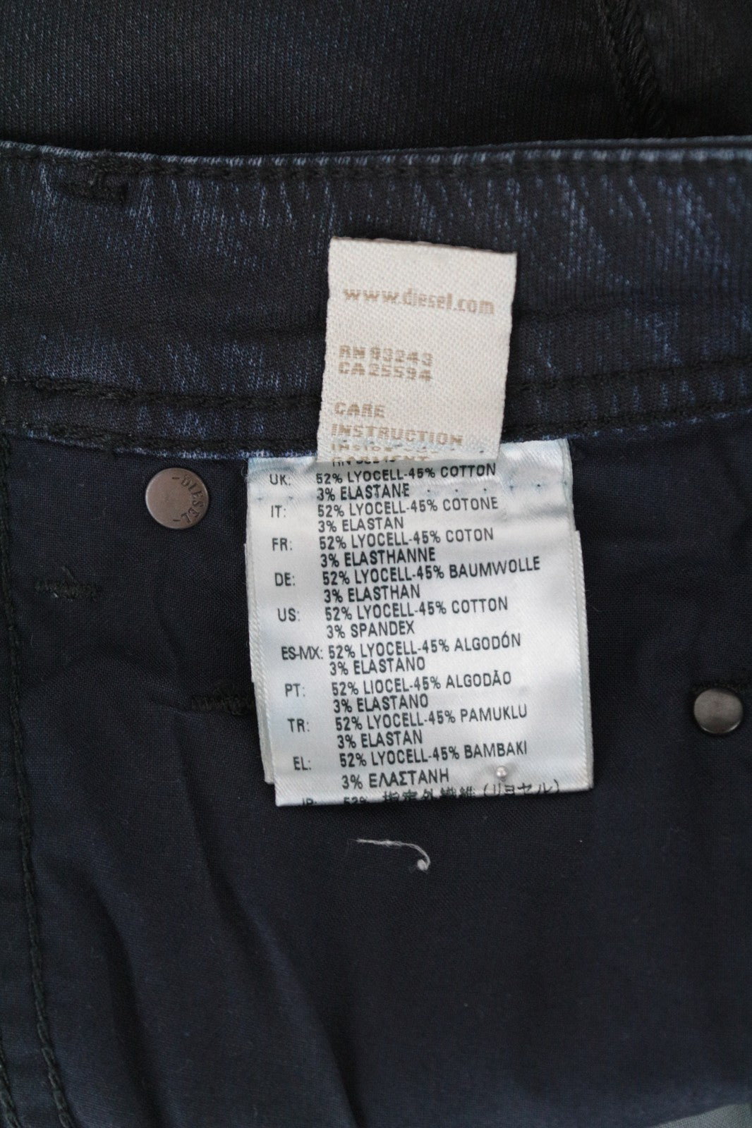 DIESEL Krooley-CB-NE 0680B W26 vyriški džinsai su gobtuvu, siaurėjantys, sportiniai, berniukams. 