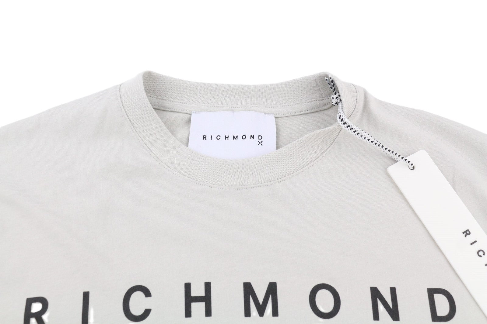 RICHMOND vyriški pilki marškinėliai trumpomis rankovėmis, tamprūs, M, visiems metų laikams 