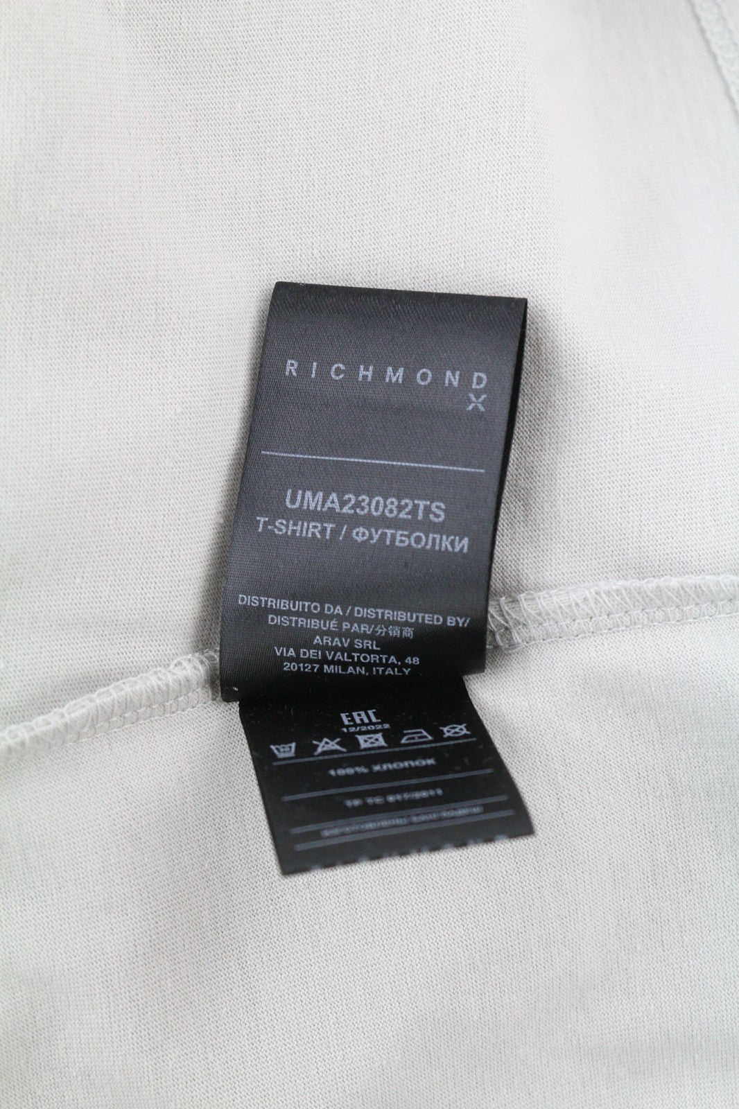 RICHMOND vyriški pilki marškinėliai trumpomis rankovėmis, tamprūs, M, visiems metų laikams 