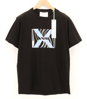 JOHN RICHMOND vyriški marškinėliai M tamsiai juodi trumpomis rankovėmis ir apvalia kaklo iškirpte 