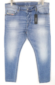 DIESEL Tepphar 0842H W33/L32 vyriški džinsai Slim Carrot Whiskered Washed Out Blue 