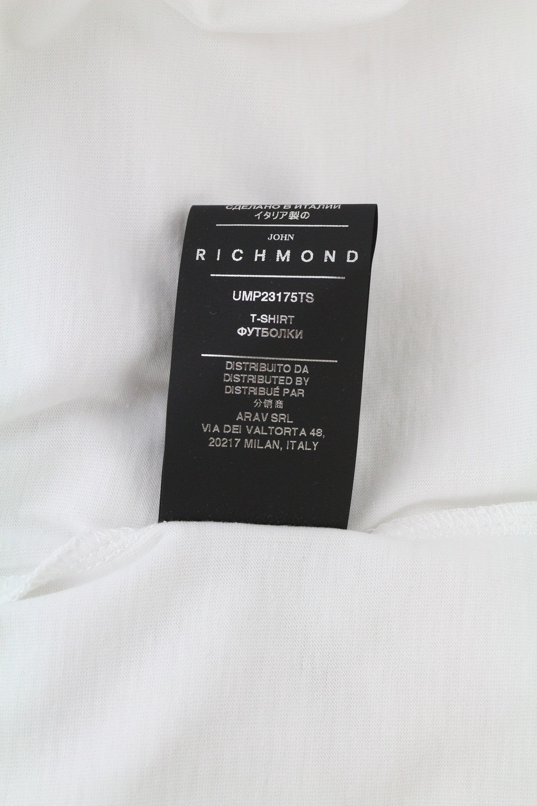 JOHN RICHMOND Mens T-Shirt M White  Crew  Short Sleeve All Seasons