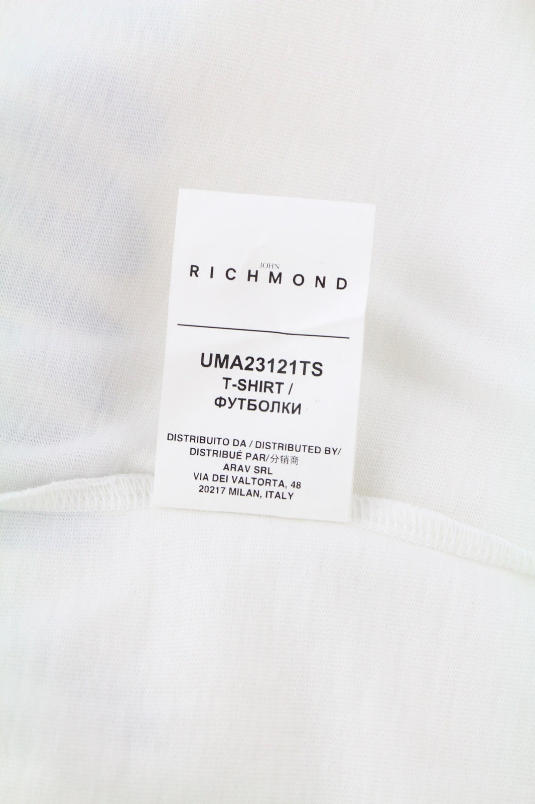 JOHN RICHMOND Mens T-Shirt M White Crew Short Sleeve  Print All Seasons