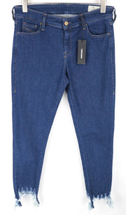 DIESEL Slandy 088AT W34/L32 moteriški džinsai vidutinio mėlynumo „Distress Super Slim Skinny“ 