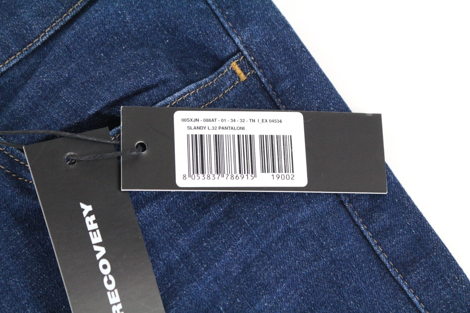 DIESEL Slandy 088AT W34/L32 moteriški džinsai vidutinio mėlynumo „Distress Super Slim Skinny“ 