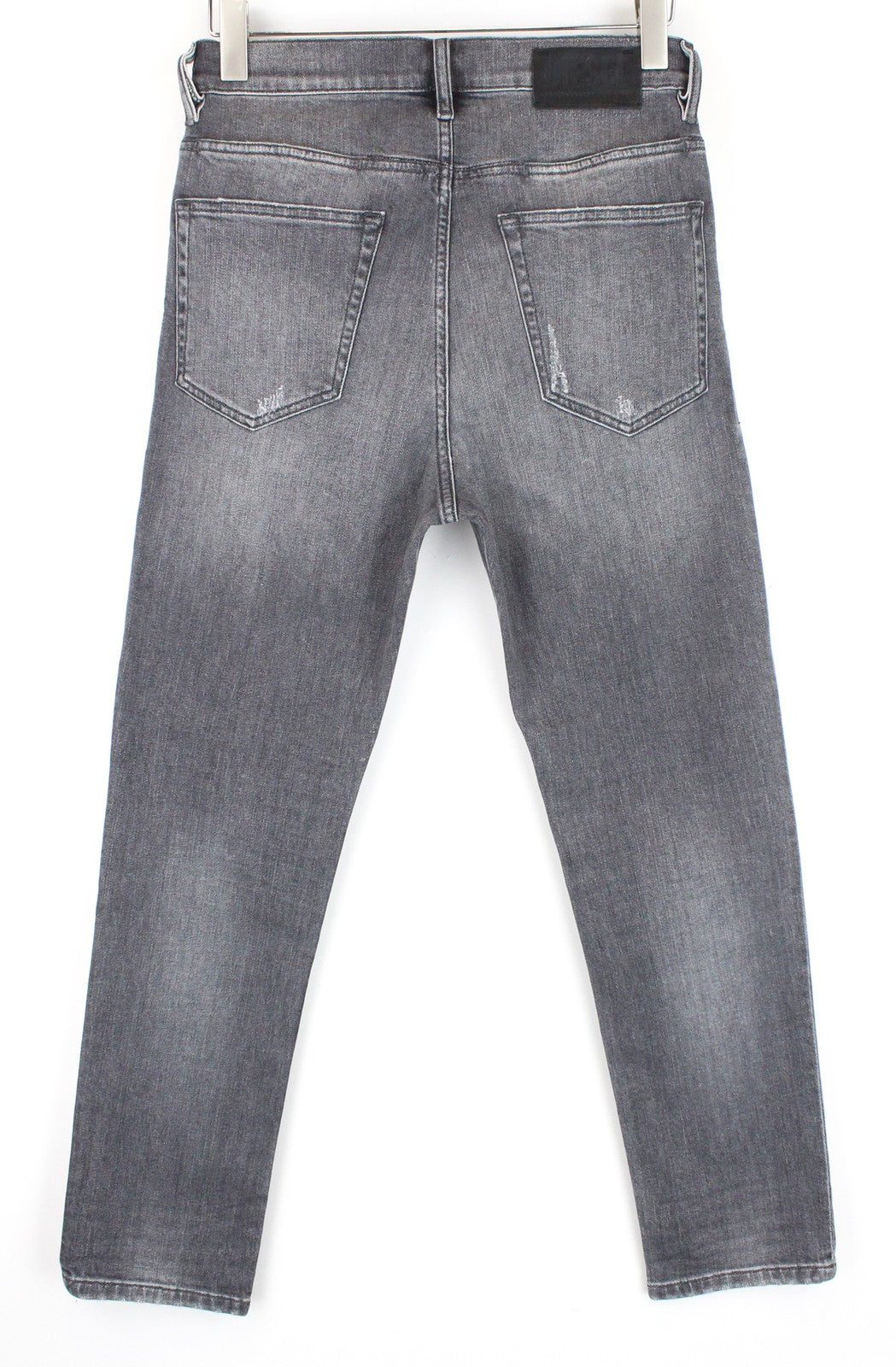 DIESEL D-Eetar 0890F W29/L30 vyriški džinsai, išblukintos pilkos spalvos, tamprūs, siaurėjantys, dėvėjimosi liemens. 