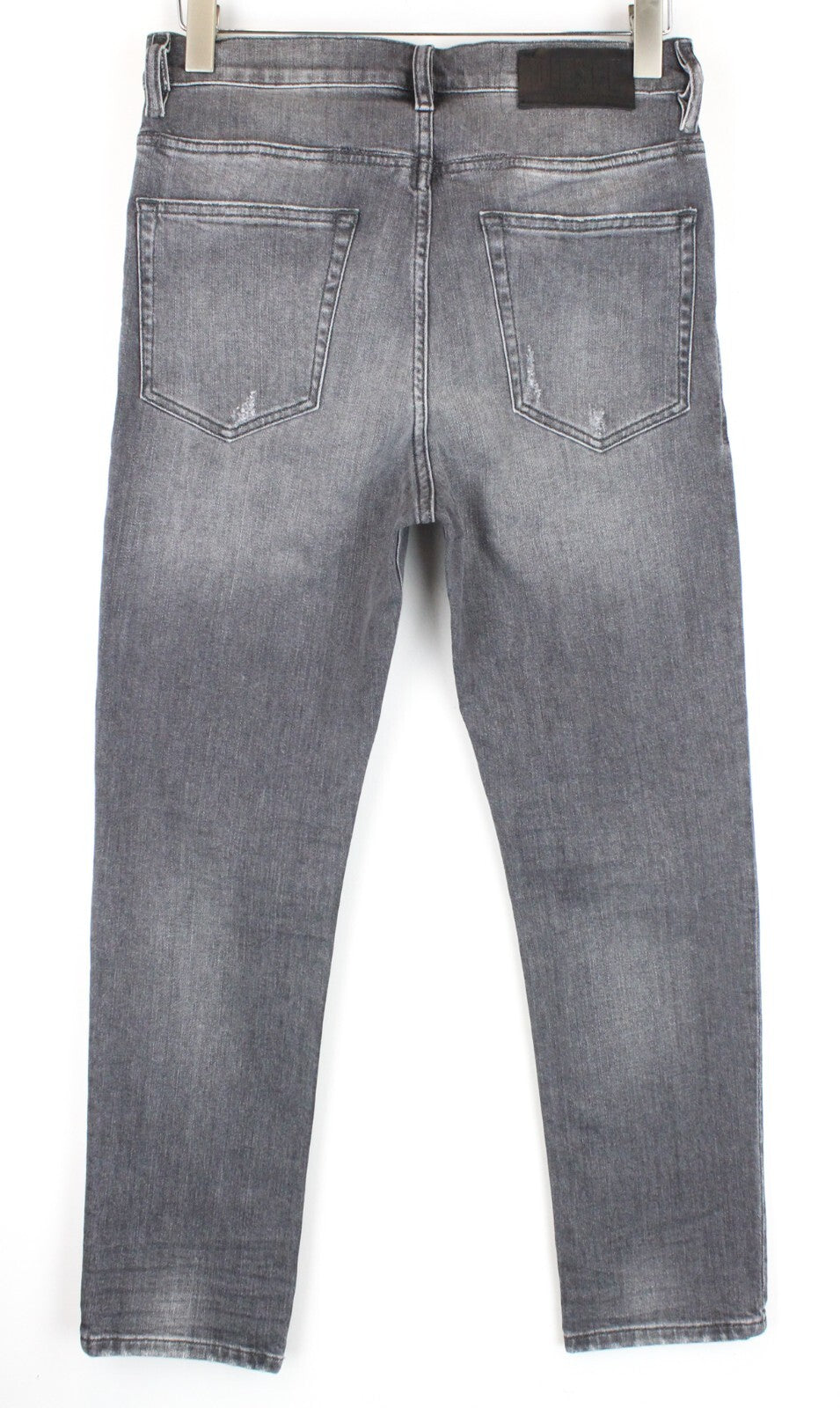 DIESEL D-Eetar 0890F W29/L30 vyriški džinsai siaurėjančio kirpimo, su nudėvėta blukinta pilka, tampri medžiaga 