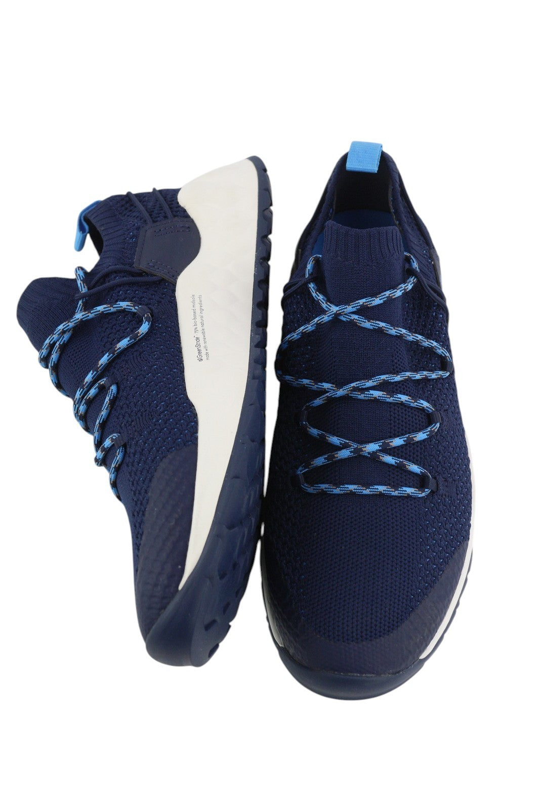 TIMBERLAND A3DBT vyriški sportbačiai, 41.5 dydis, mėlyni, žemapadžiai, migdolų noselės, logotipas, žalias. 