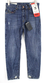 DIESEL Mharky 080AG W29/L30 vyriški džinsai Slim Skinny, akmens spalvos, dirbtinės mėlynos spalvos 