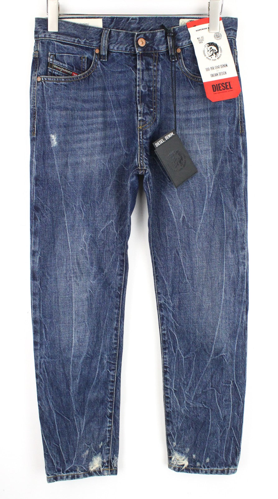 DIESEL Mharky 080AG W29/L30 vyriški džinsai Slim Skinny, akmens spalvos, dirbtinės mėlynos spalvos 