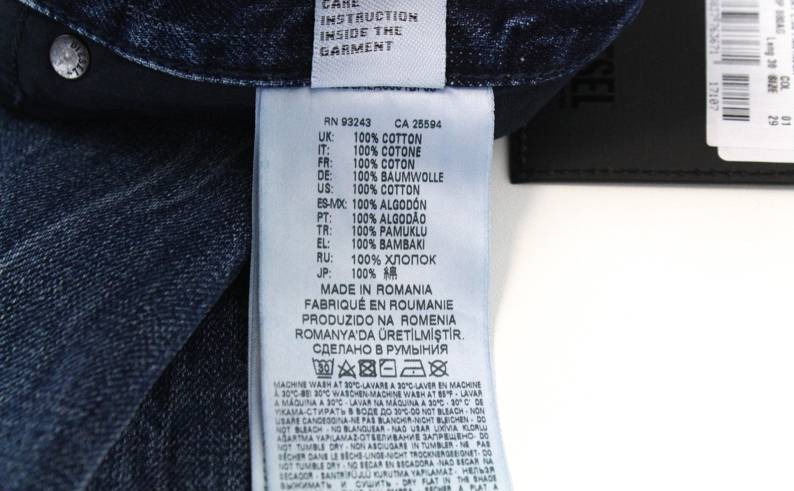 DIESEL Mharky 080AG W29/L30 vyriški džinsai Slim Skinny, akmens spalvos, dirbtinės mėlynos spalvos 