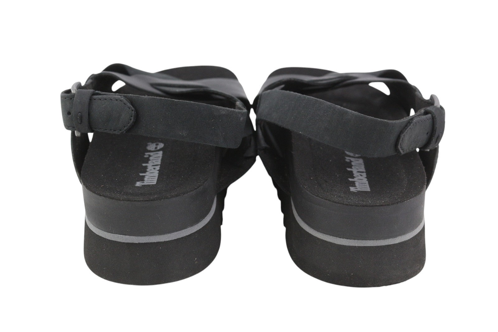 TIMBERLAND A23FE moteriškos basutės, 39 €, juodos, odinės, su platforma ir sagtimi. 