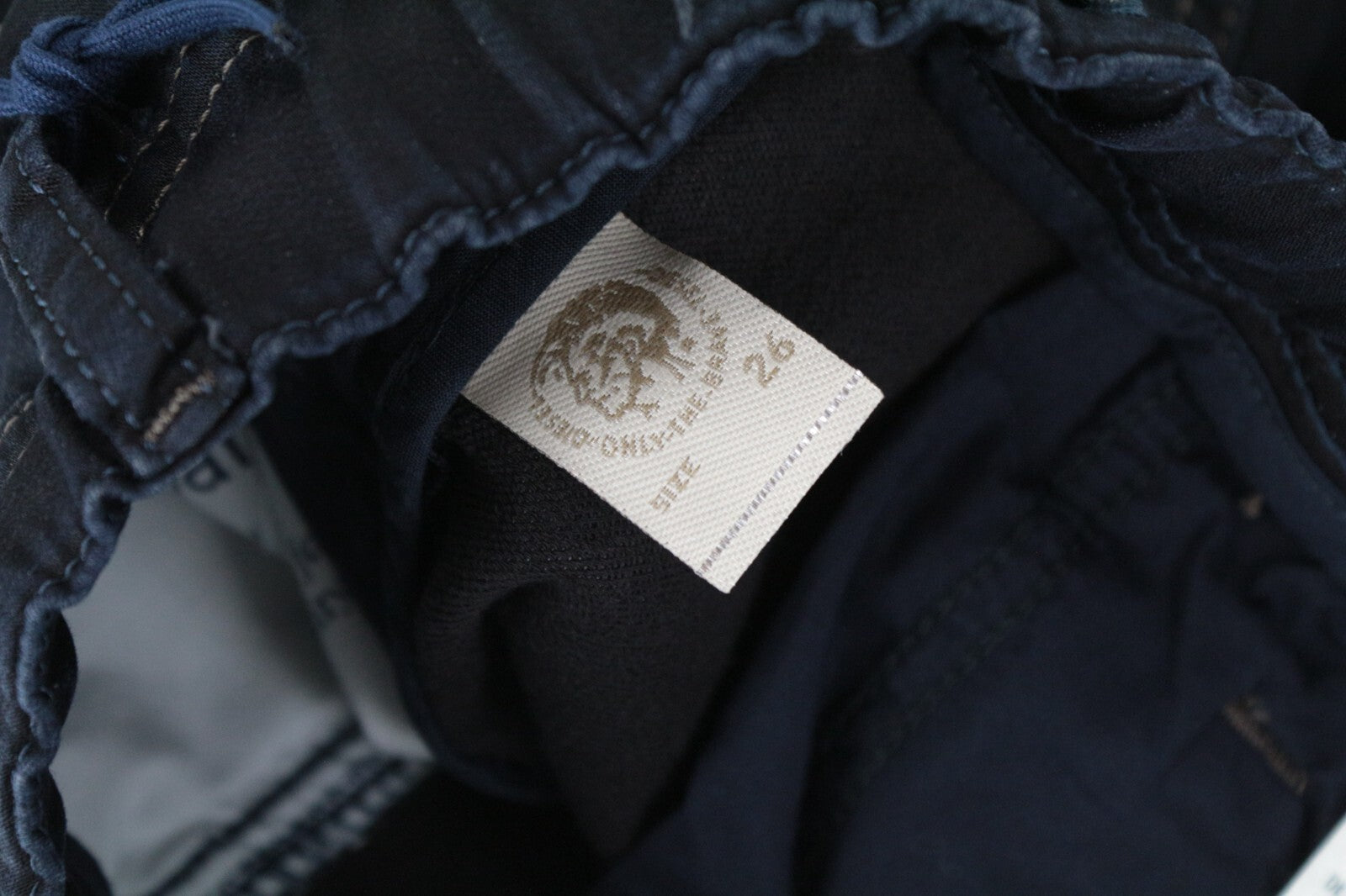 DIESEL Krooley-Ne 0686F W26 Men Jeans Drawstring Sweat Jogg Taper Fade Dark Boys