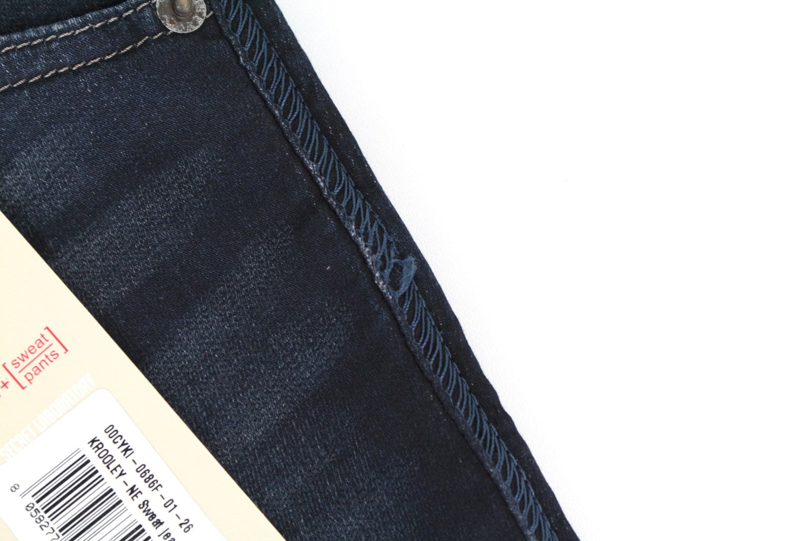 DIESEL Krooley-Ne 0686F W26 Men Jeans Boys Blue Tapered Sweat Jogg Stretch