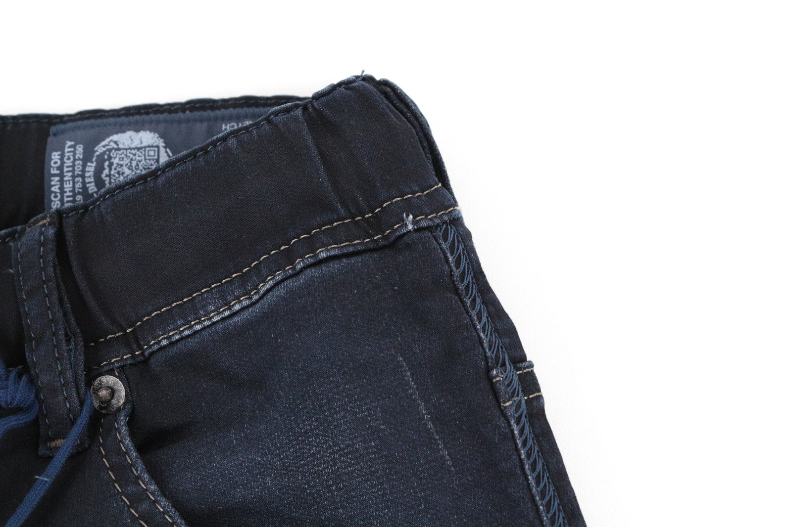 DIESEL Krooley-Ne 0686F W26 Men Jeans Boys Blue Tapered Sweat Jogg Stretch