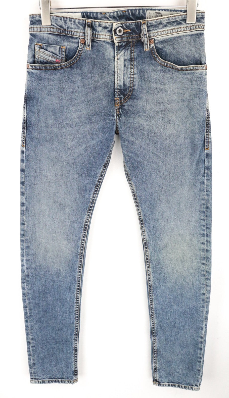 DIESEL Thommer 084UX W28/L32 vyriški džinsai su užtrauktuku, akmens spalvos, ploni, aptempti, dažyti