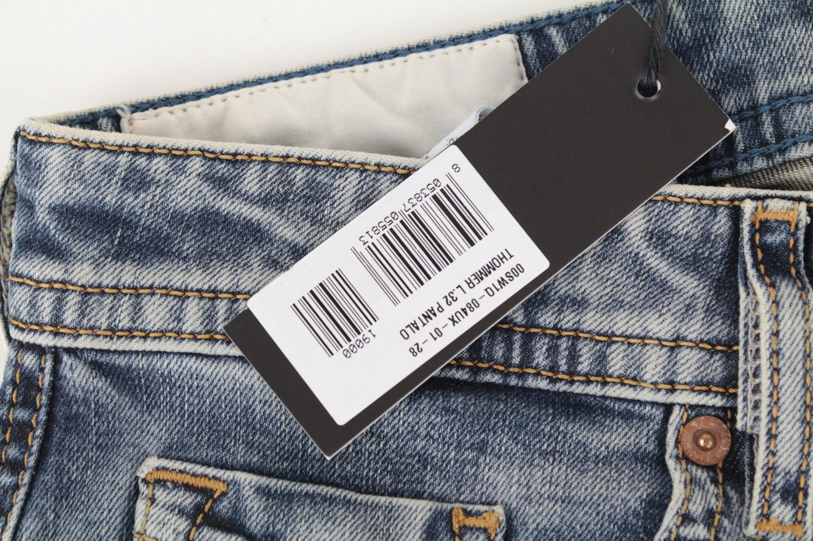 DIESEL Thommer 084UX W28/L32 vyriški džinsai su užtrauktuku, akmens spalvos, ploni, aptempti, dažyti