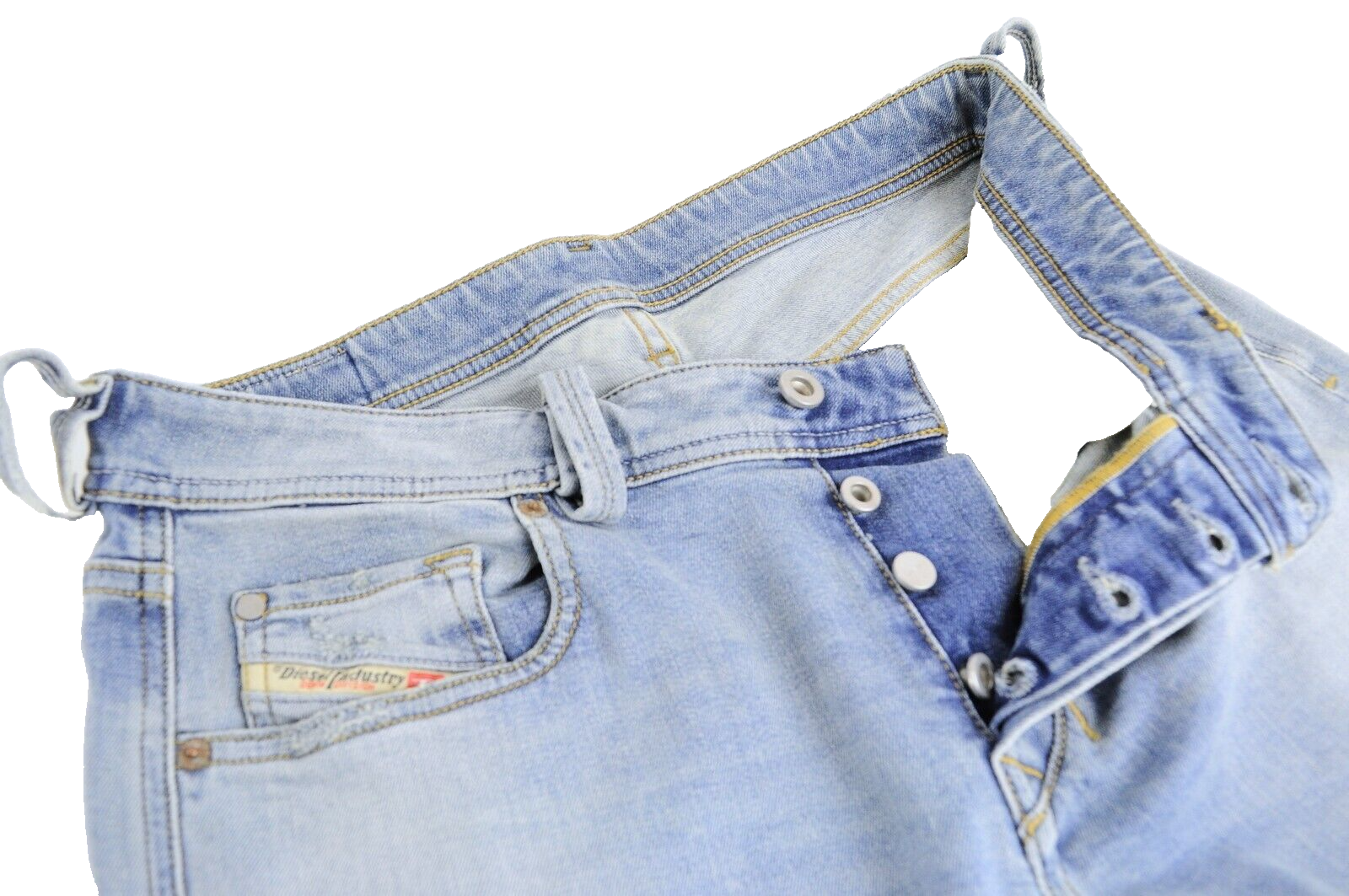 DIESEL Larkee-Beex 087AX Mens Jeans W32/L32 Tapered  Distressed Washed Blue