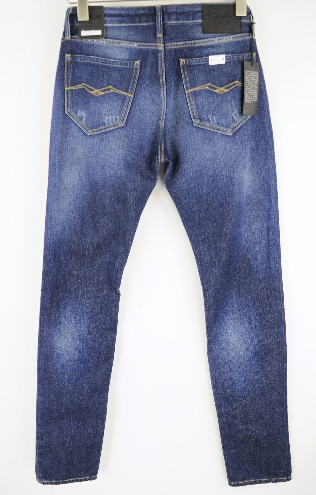 REPLAY Jacksy moteriški džinsai W25/L32 tiesūs skalbtos mėlynos spalvos 