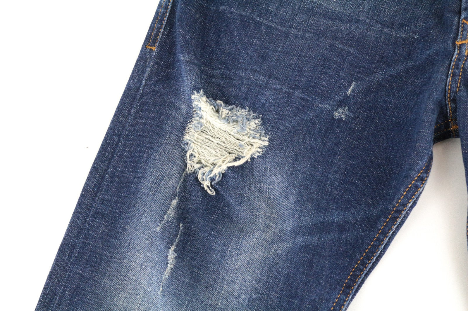 DIESEL Tepphar 084TX W29/L32 vyriški džinsai, aptempti, morkų kirpimo, sendinto stiliaus, mėlyni 