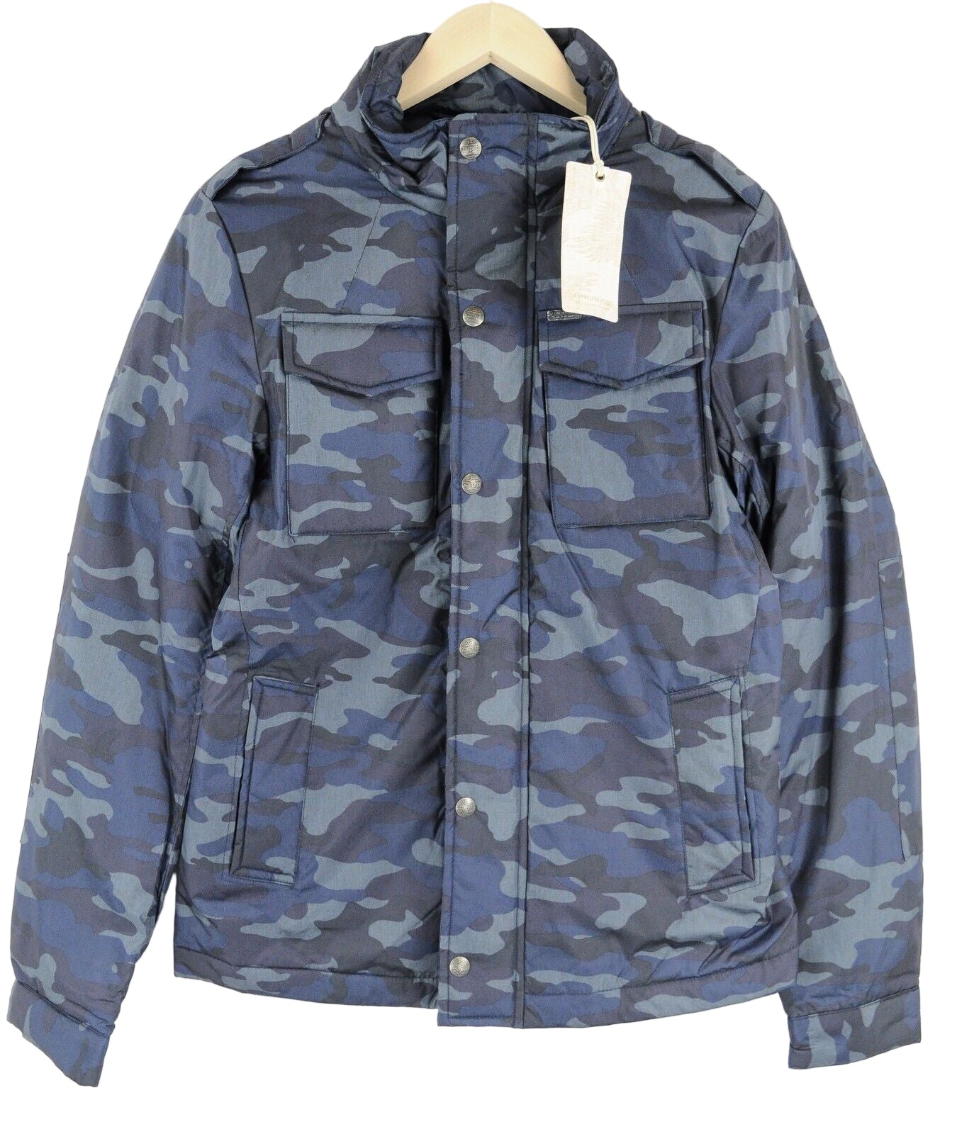 SCOTCH &amp; SODA Couture vyriška striukė S, karinės mėlynos spalvos, su pamušalu ir gobtuvu. 