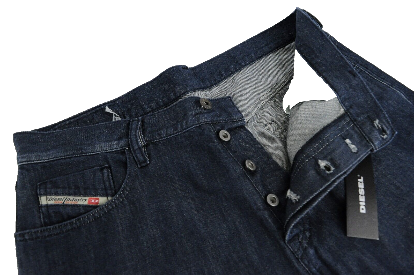 DIESEL Mharky 088AC Mens Jeans W34 Slim  Buttoned Blue Washed