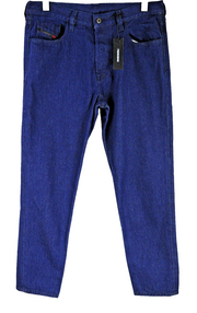 DIESEL Mharky 069GV Mens Jeans W34 Dark Buttoned Slim Blue