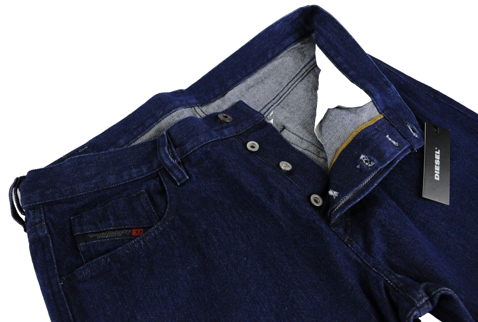 DIESEL Mharky 069GV Mens Jeans W34 Dark Buttoned Slim Blue