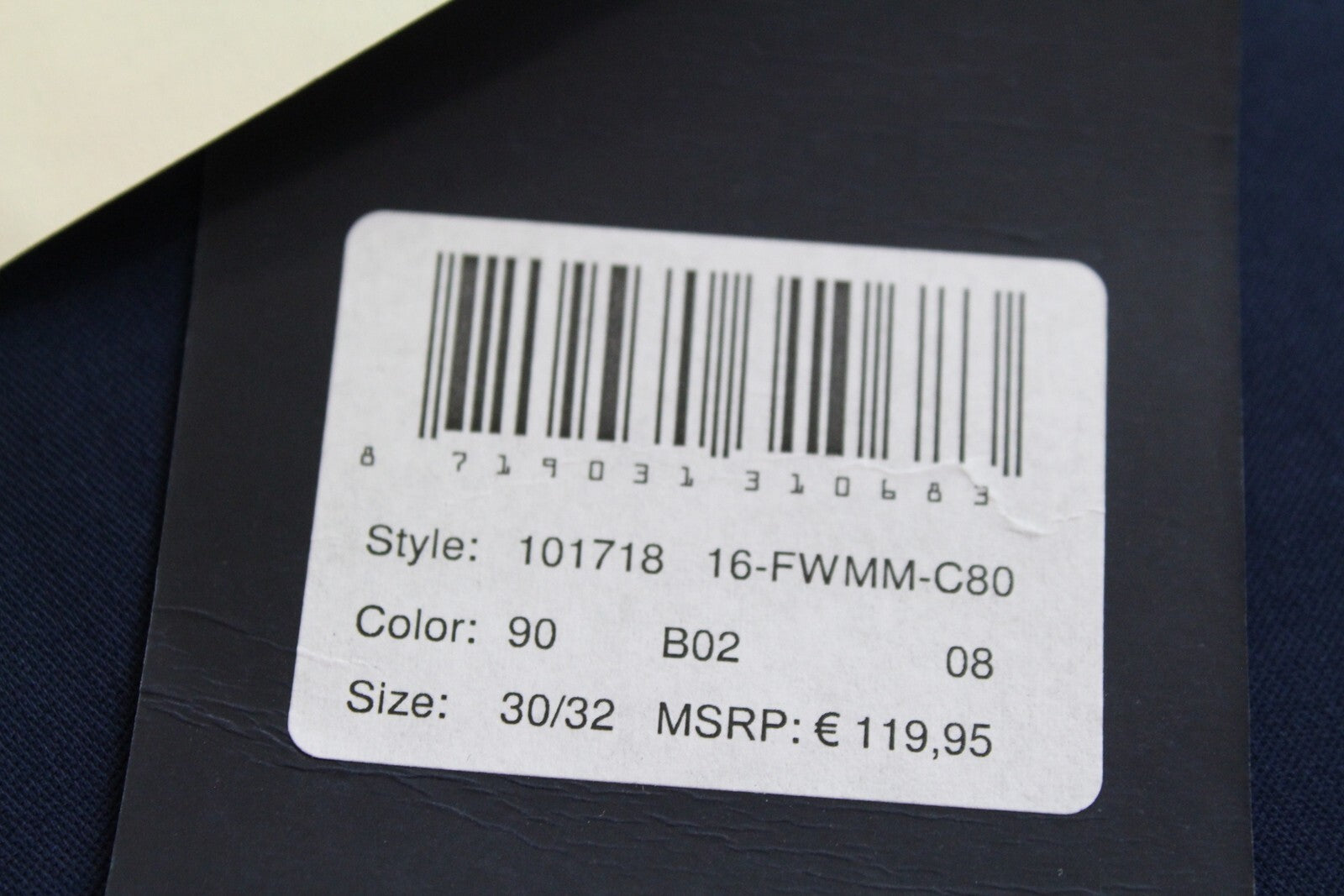 SCOTCH & SODA Mott Mens Trousers W30/L32 Navy  Stretch Super Slim Classic