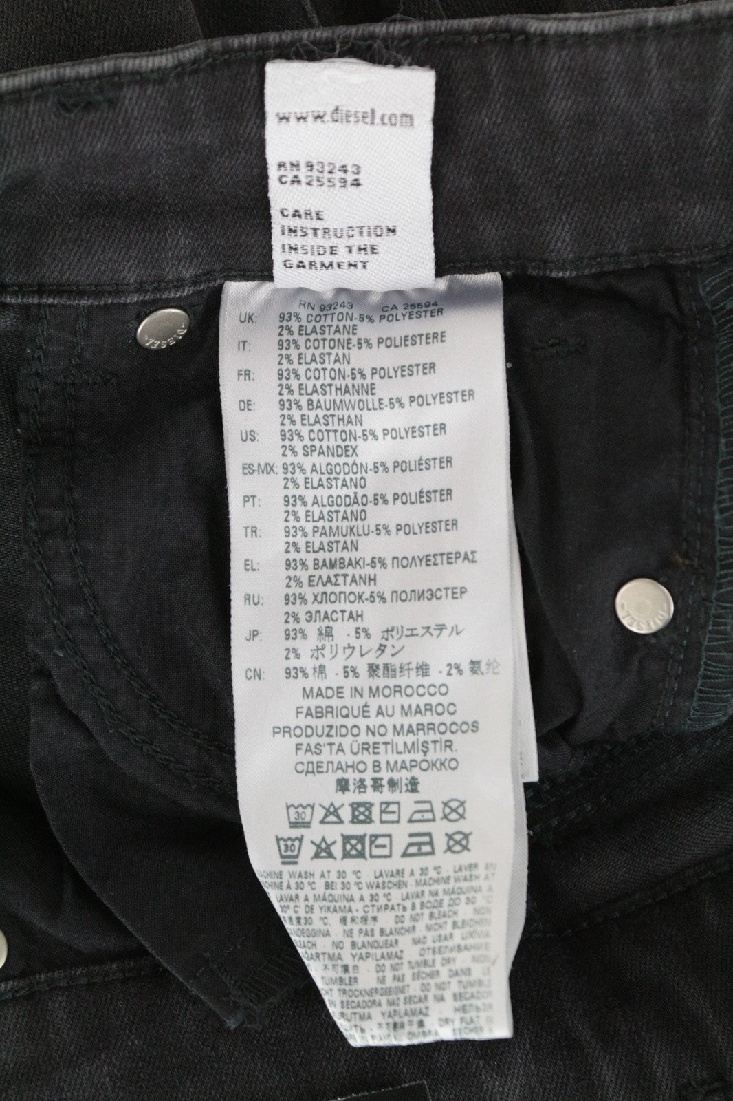 DIESEL Slandy 069GI Women's Jeans W24/L32 Distressed Aged Look Girls Slim Skinny