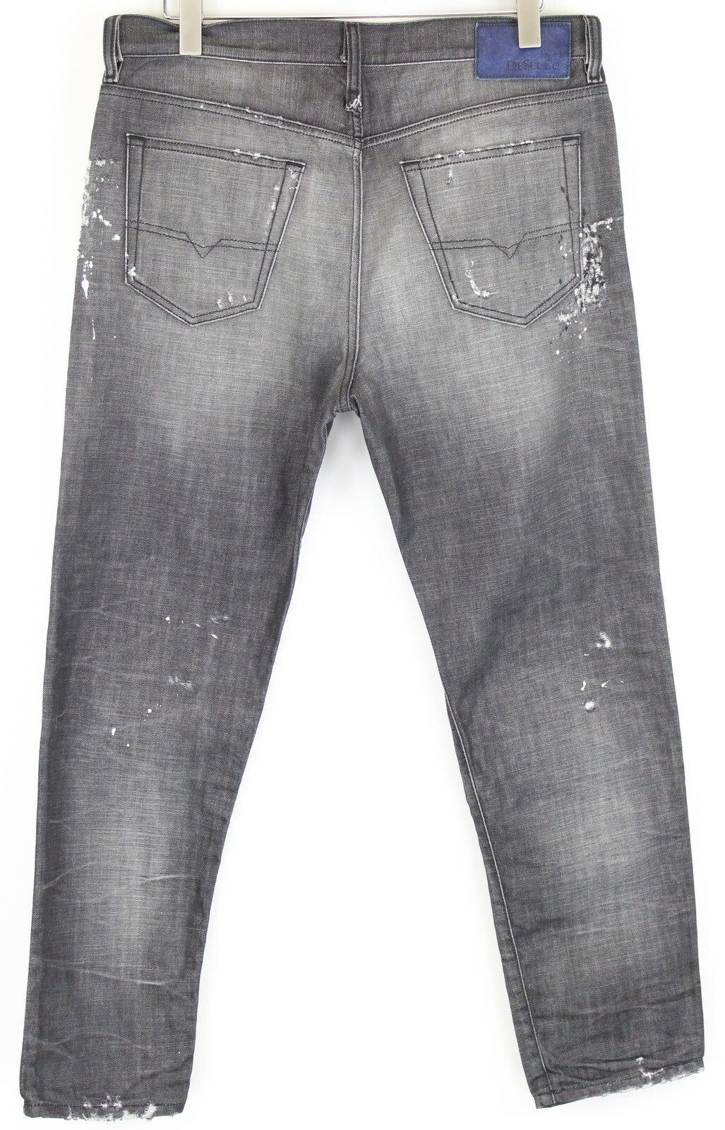 DIESEL Mharky 083AB Mens Jeans W34 Grey Distressed Slim  Regular Buttoned